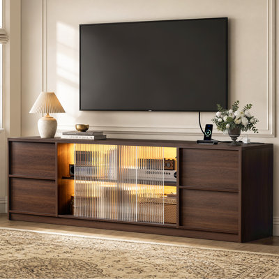 67" TV stand with 4 drawer for TVs up to 70 Inches , LED Media Console