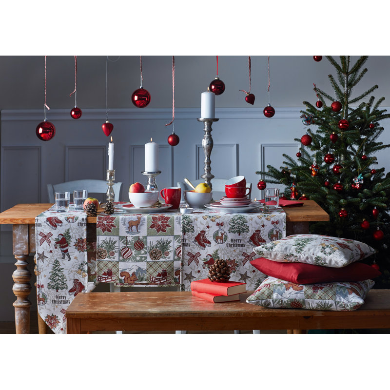 Winterwelt Patchwork Cushion, 33cm H x 45cm W, Rectangle