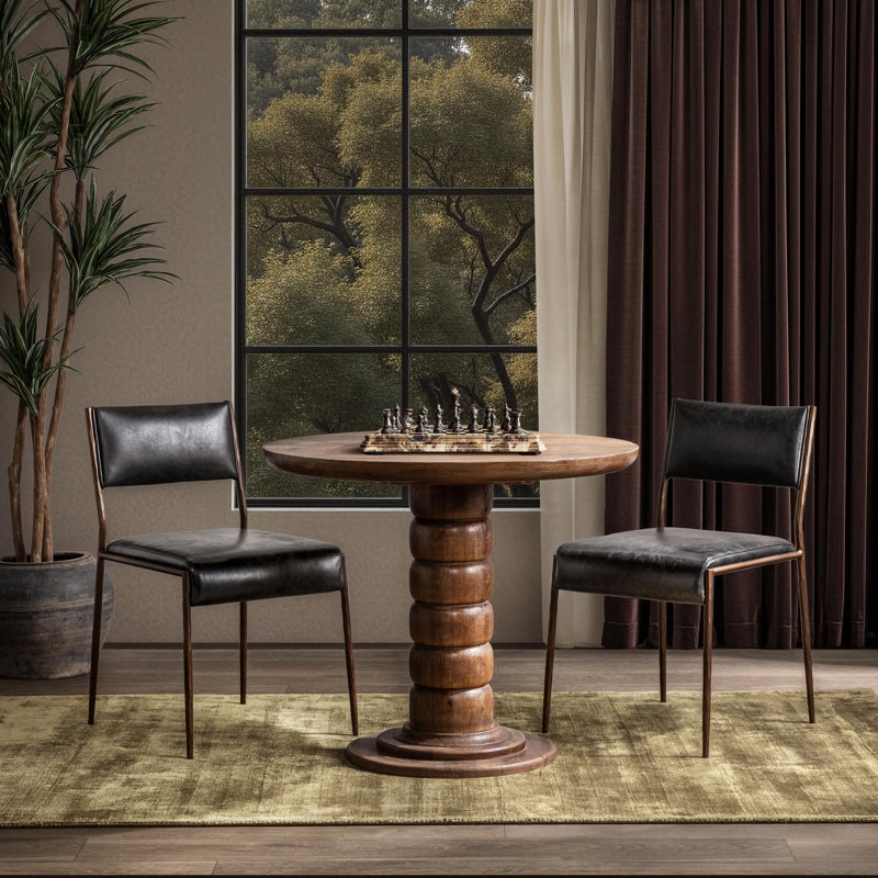 Hillrose Round Dining Table, Pecan Brown
