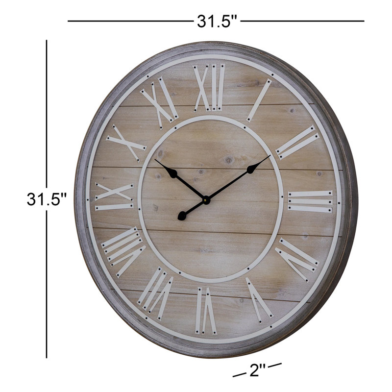 Très grande horloge murale 31 po Rumi