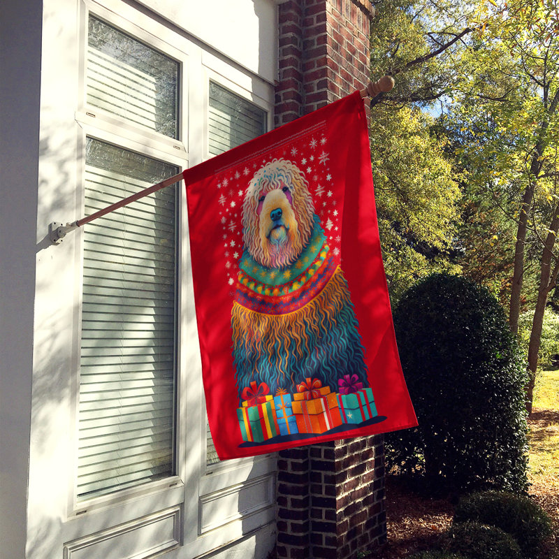 Double Sided 40'' H x 28'' W Polyester Christmas House Flag