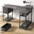 L-shape Gaming Desk, Carbon Fibre Computer Desk with Monitor Arm, Gaming Table for Home Office Desks, Easy To Assembly-1572258413-1572258414