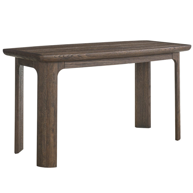 Modern Oval Writing Desk, Brown