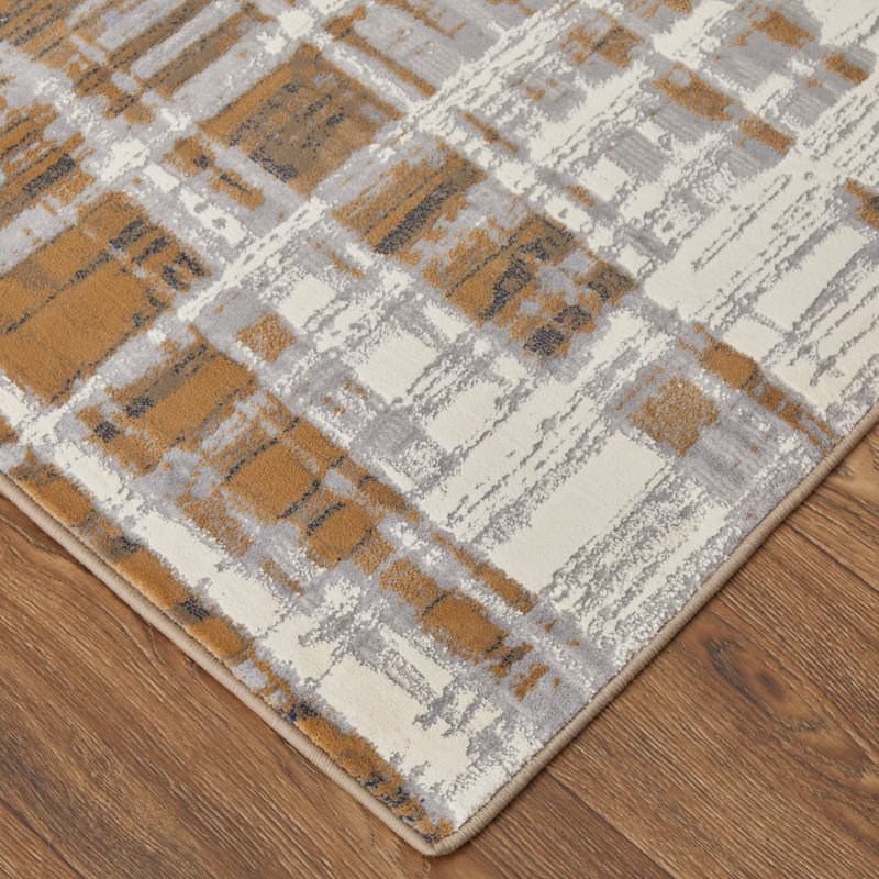 Tapis en polypropylène à motif abstrait industriel Takara, Rectangle 7 pi 9 po x 10 pi