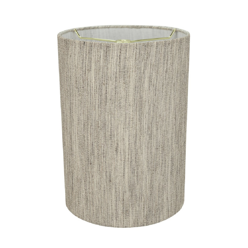 Kellam 11'' H x 8'' W Fabric Drum Lamp Shade, Light Grey