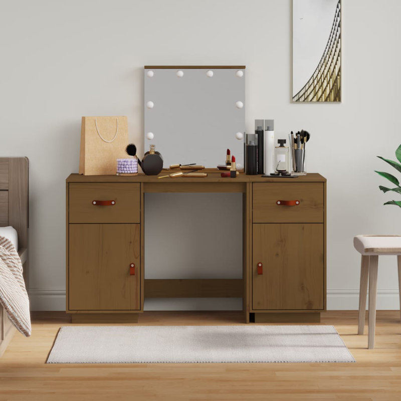 Kyera Dressing Table, Honey Brown