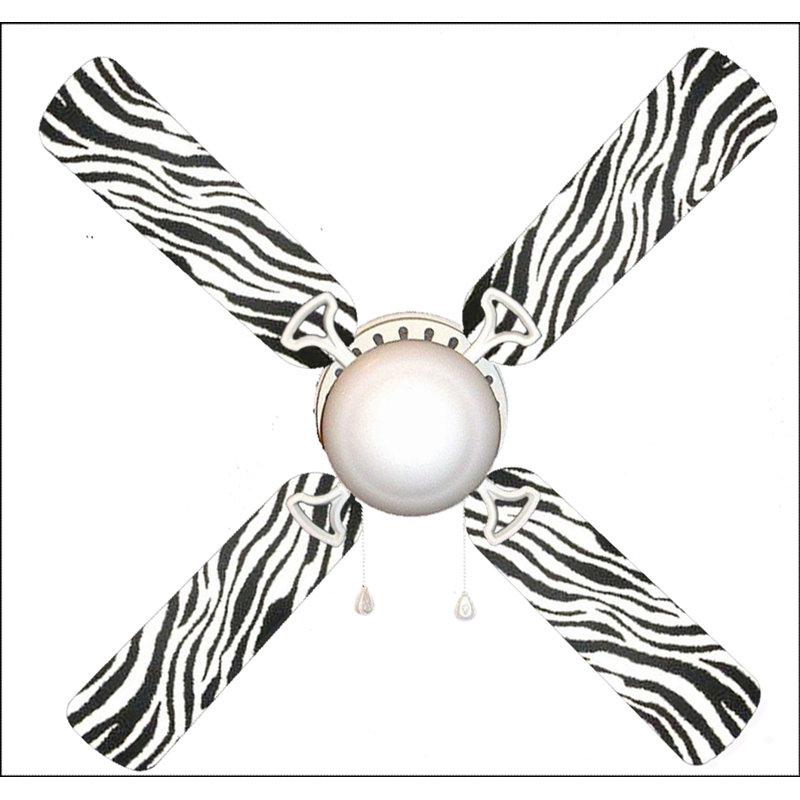 Levasseur 42'' Ceiling Fan with Light Kit, Black/White