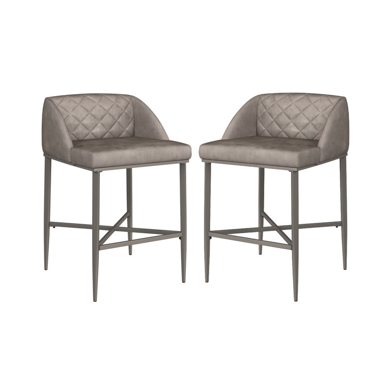 Armana Upholstered Counter Stool with Metal Frame