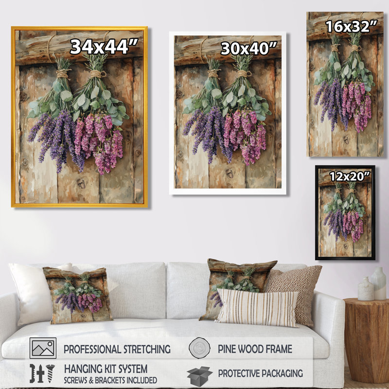 Isana - art mural floral sur toile, H 32 po x l 16 po, Reproduction encadrée sans passe-partout, Noir