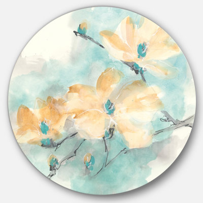 " Teal Buds II " Painting Print