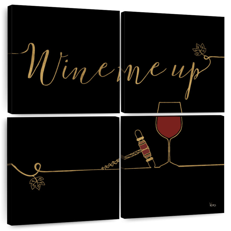 Tergel Underlined Wine II Black, 32" H x 32" W