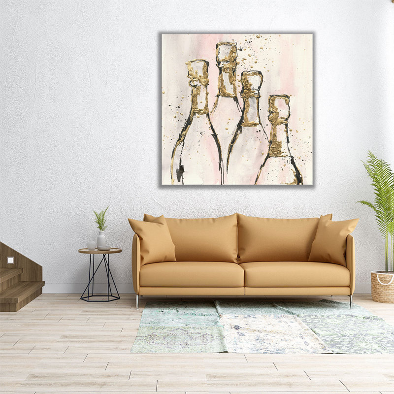 Champagne is Grand II - reproduction d'art sur toile, H 30 po x l 30 po