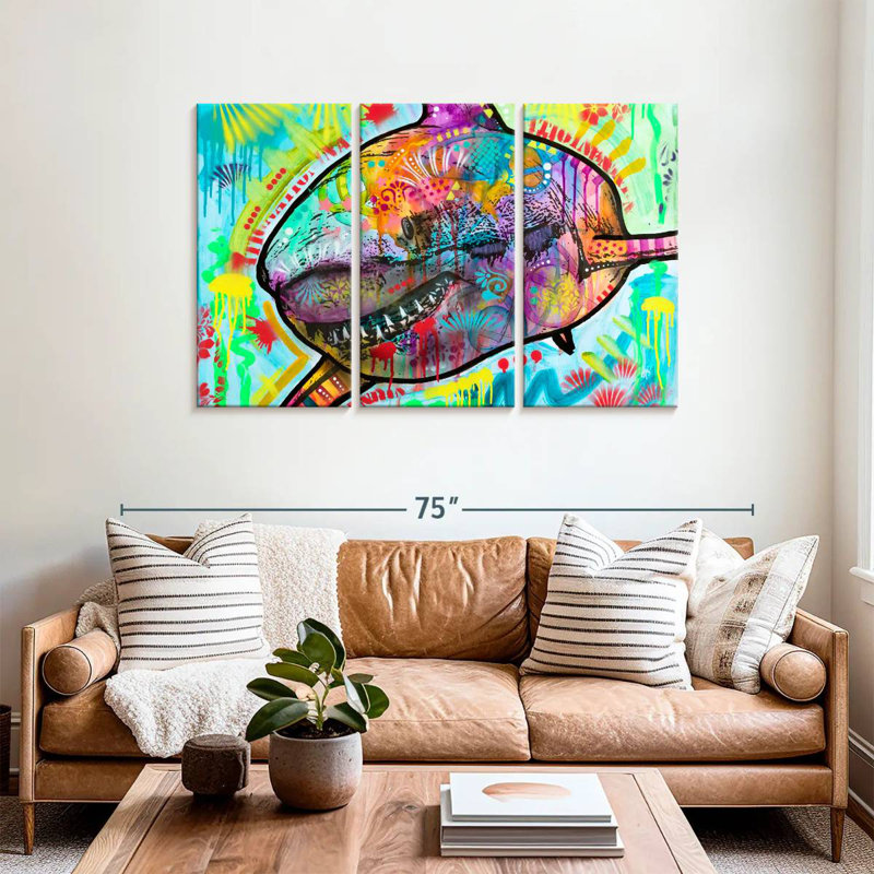 Colorful Shark, 36" H x 57" W