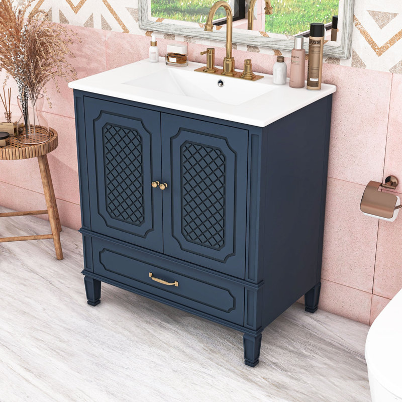 Meuble-lavabo avec lavabo et tablette
