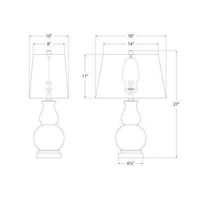Chapman & Myers Fang Gourd Table Lamp