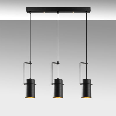 Luminaire suspendu pour îlot de cuisine 3 lumières Whittredge