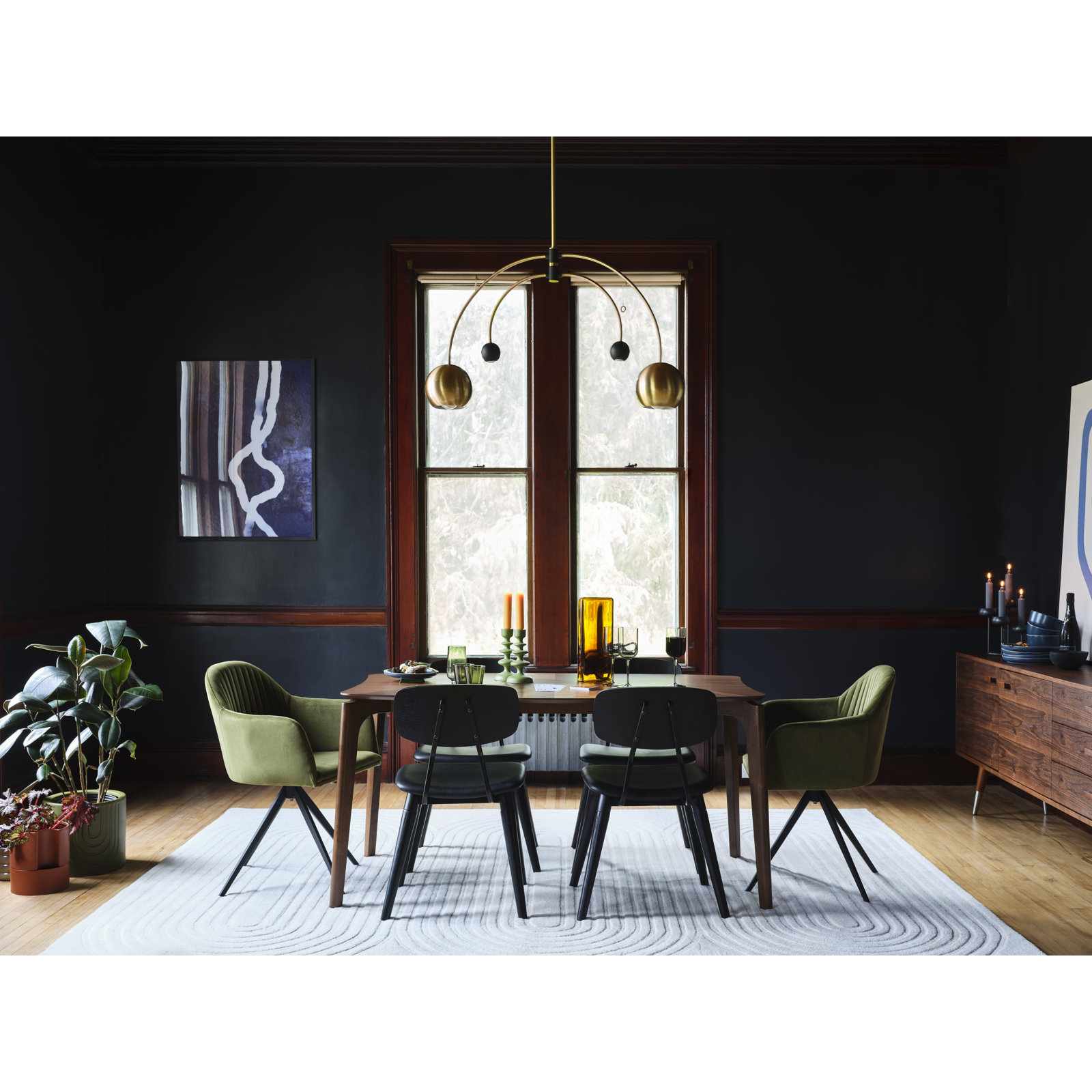 Mason Sputnik Chandelier, Aged Brass, 6