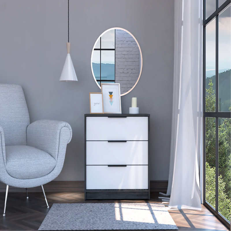 Commode 3 tiroirs Smokey Oak