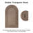 Arched Mirror with Wooden Frame-2043161921