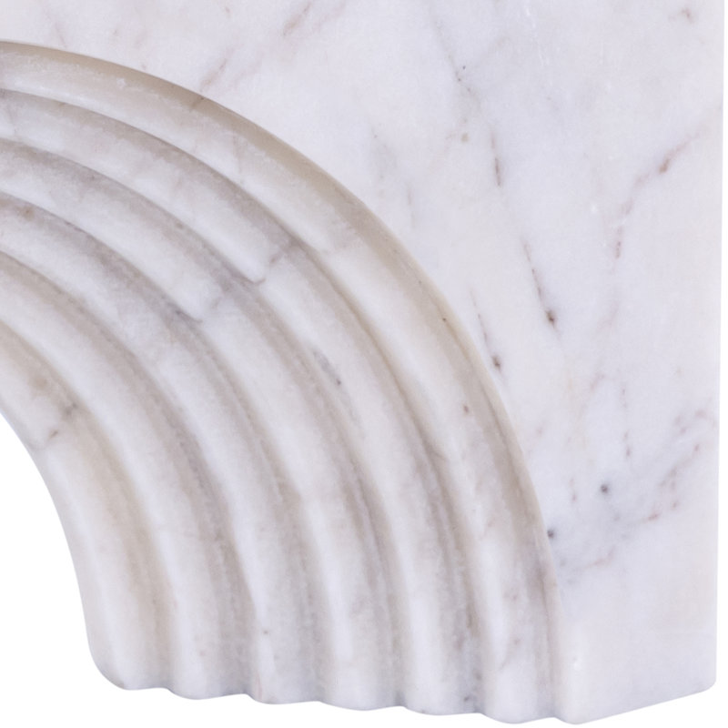 Cambre Marble Abstract Figurines & Sculptures, White