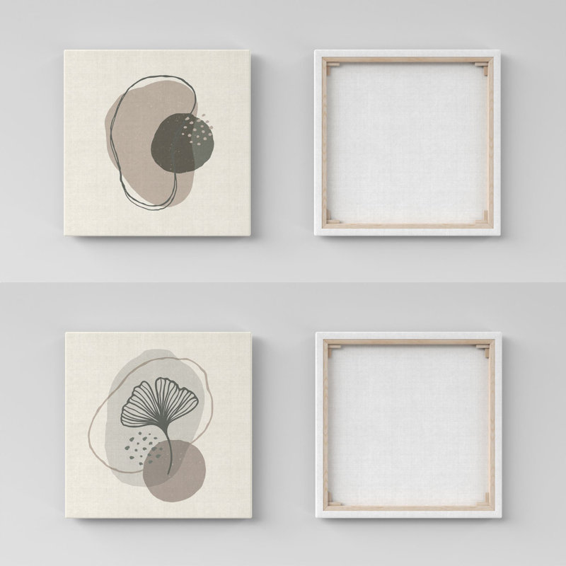 Superbes peintures décoratives sur toile (2 pièces) de 19,7 po x 19,7 po chacune | 100% toile avec cadres 100% bois | Parfait pour le décor du salon et de la chambre à coucher, ajoute élégance et style à tout espace