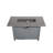 42" Smoked Glass Metal Rectangle Fire Pit