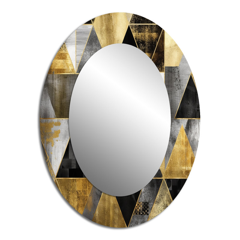 Miroir mural doré moderne, 40 po x 30 po