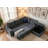 Kathy Reversible Pull-out Sleeper Sectional In Charcoal Chenille-1951510