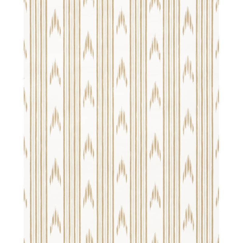Schumacher x Mark D. Sikes Santa Barbara Ikat Wallpaper, Neutral