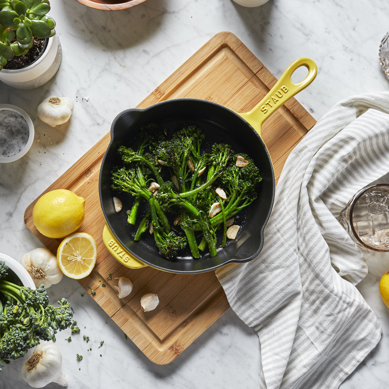 Pans Cast Iron Traditional Deep Frypan, Citron, 11"