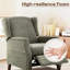 Push-Back Armchair with Storage Pockets - Nail-Head Trim & Wingback Design-134487618