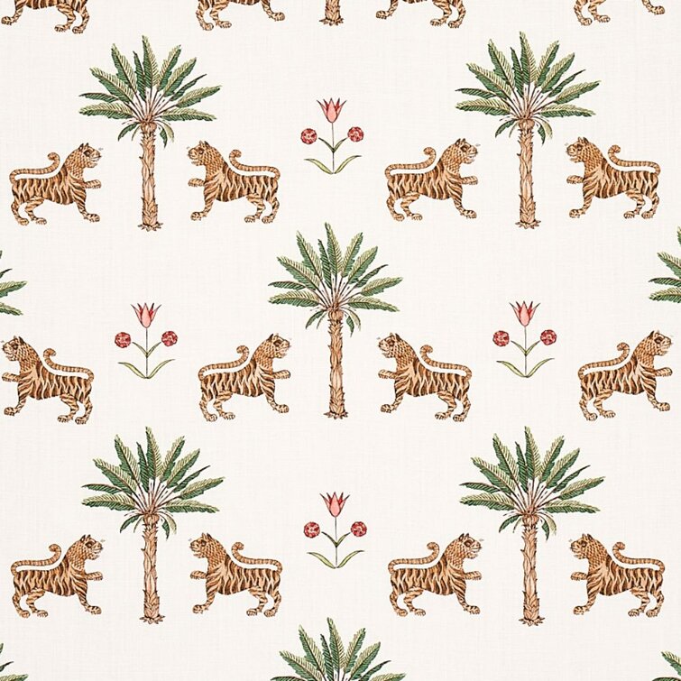Schumacher Tiger Palm Fabric | Wayfair