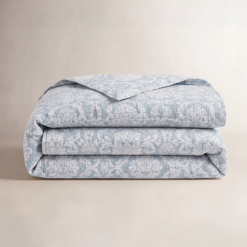 Providence Cotton Reversible Quilt, Chambray, Twin Quilt 