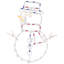 Décoration de fenêtre de Noël en forme de bonhomme de neige 18 po rouge et bleu