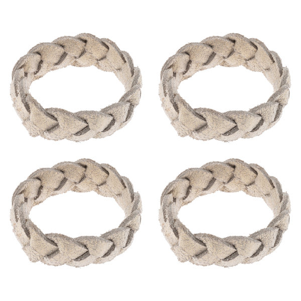 Leather Woven Napkin Rings