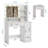  Modern Vanity Desk with Mirror & LED Lights – Power Outlet, Hairdryer Rack, Large Drawers, Storage Shelves, Cushioned Stool – Compact Makeup Dressing Table Set for Home Office, White-628544253