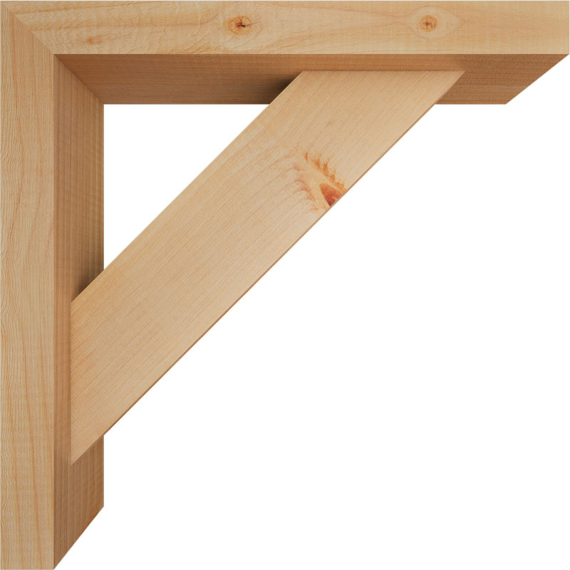 Support de bloc traditionnel avec entretoise décalée, 16 x 16, Sapin Douglas de l 3 1/2 (lisse)