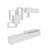 Modern White TV Unit with Wall Shelf, 82.7 x 11.8 x 13.8 inches | 100% Melamine Coated Particle Board, Thickness: 0.7 inches | Multiple Shelves, Wall-Mountable Design, Perfect for Contemporary Living Rooms & Entertainment Spaces