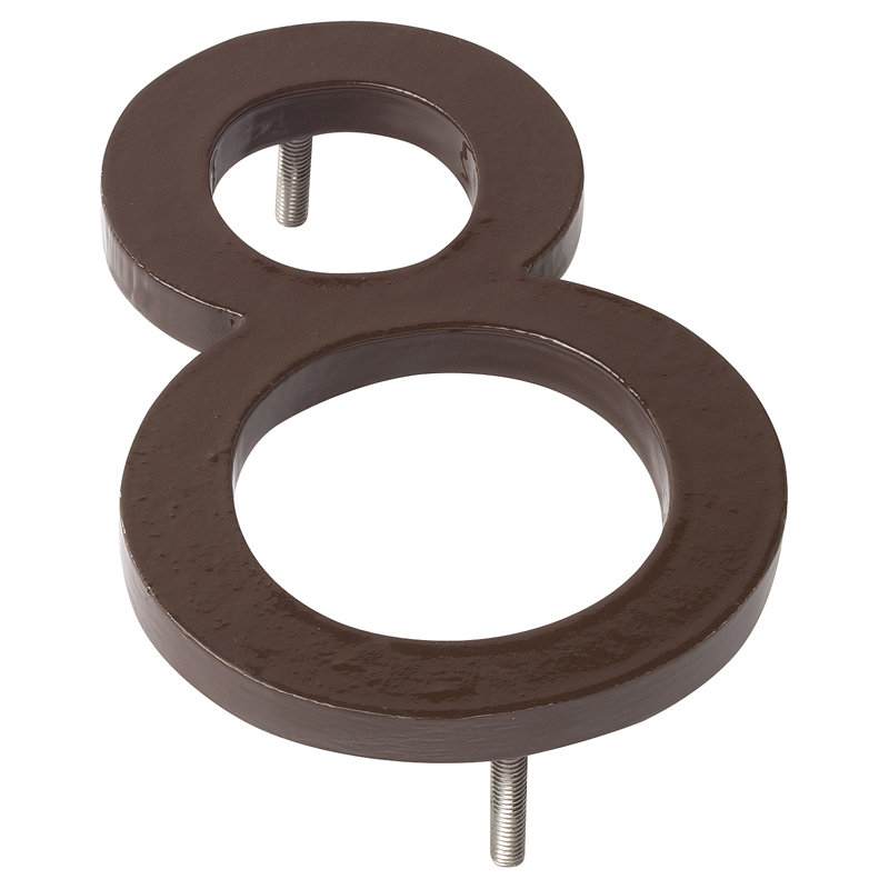 l 4 pi 5 po x Numéro de maison à fixation flottante, 9, Cuivre antique