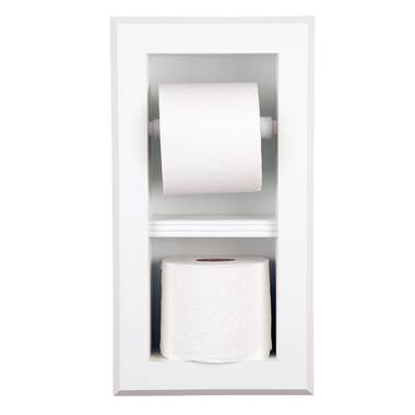 Timber Tree Cabinets HANSFORD-19-WHITE Hansford Recessed Toilet Paper Holder Finish: White