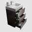 Meuble-lavabo simple 24 po avec comptoir en céramique Deanise-707973609