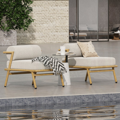 Outdoor Patio Iron Club Chair Set Of 2