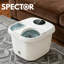 Spector Foot Spa Massager Bath Electric Heater Temperature Control Bubbles White