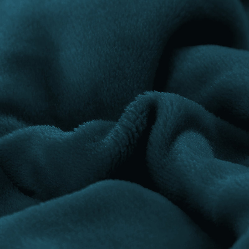Sherpa Fleece Fur Thick Reversible Blanket Throw, 150cm x 200cm, Teal