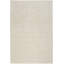 Tapis géométrique en polyester / ivoire tissé à la machine Avishek-1218939647
