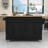 Rolling Kitchen Island with Drop Leaf, 5 Drawers, Adjustable Shelves and Power Outlet-1300880461