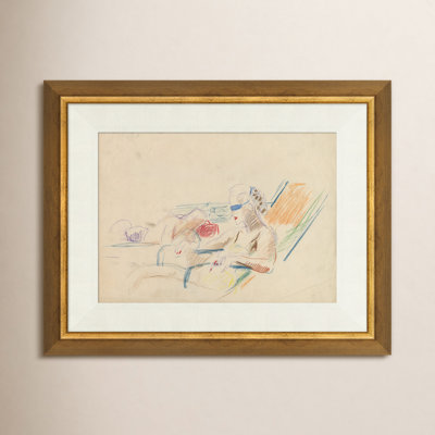 Woman Seated Poolside Painting
