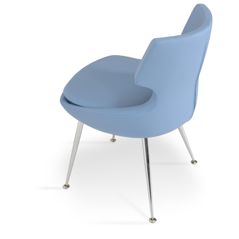 Chaise en métal Patara, Bleu