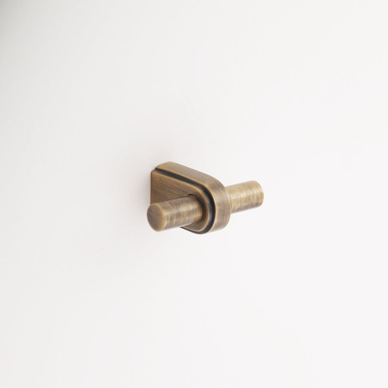 Madelyn Carter Elsa Solid Brass Cabinet Knob - Finger Pull, Aged Brass