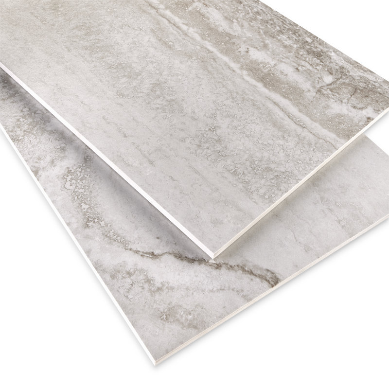 Tufo 12 po x 24 po Carreau de porcelaine pour mur et plancher, Blanc mat